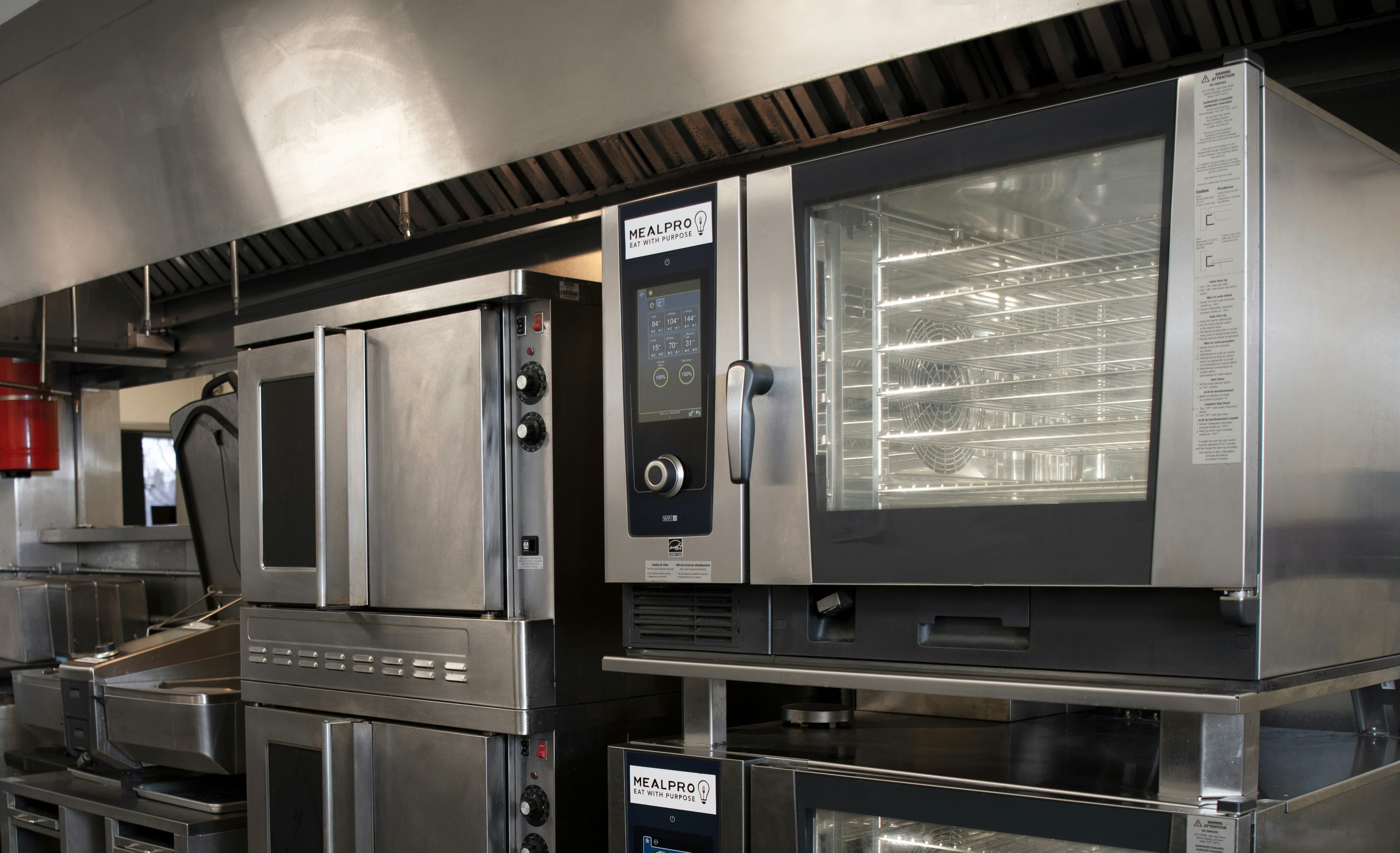 Commercial kitchen equipment in service
